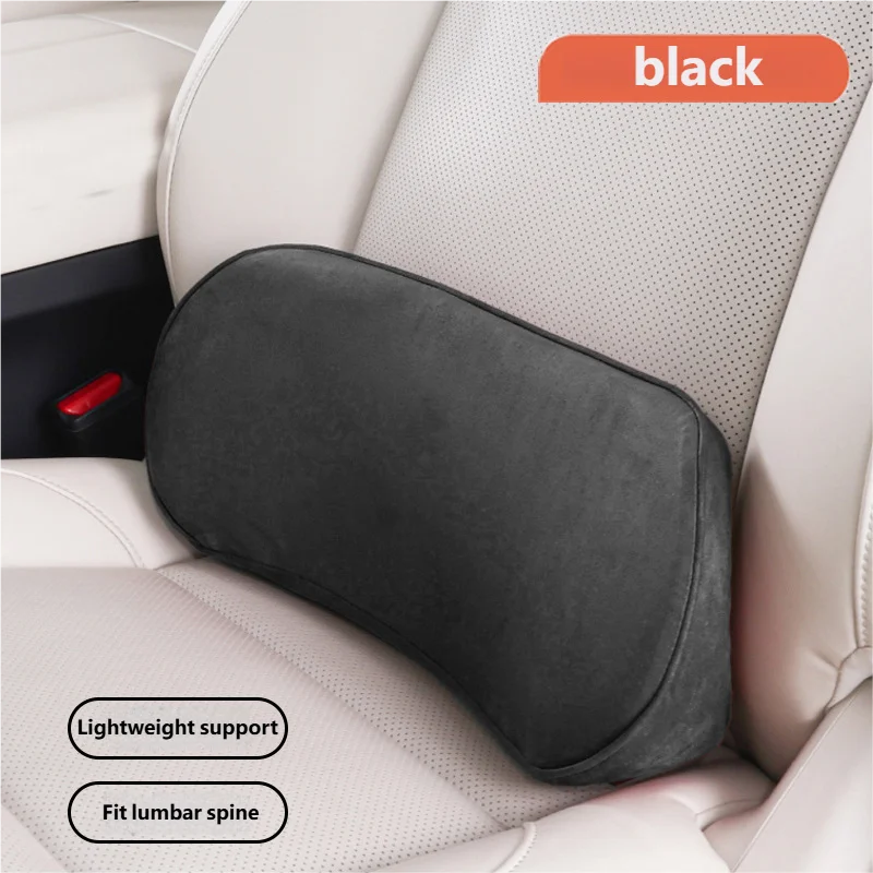 Memory Foam Car Lumbar Support Pillow, Ergonomic Back Cushion for Driving, Office Chair & Truck Seat Comfort