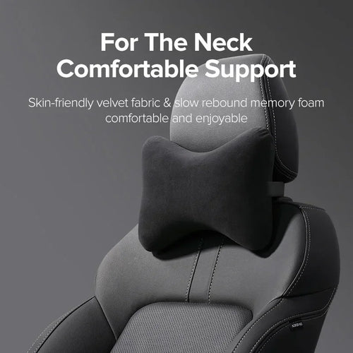 Adjustable Auto Head Neck Pillow Bound-Shaped Memory Foam Car Seat Support Waist Cushion Massage Neck Car Headrest